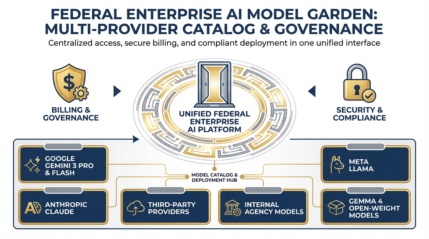 Model Garden showing multiple AI vendors — Google, Anthropic, Meta — in one unified platform