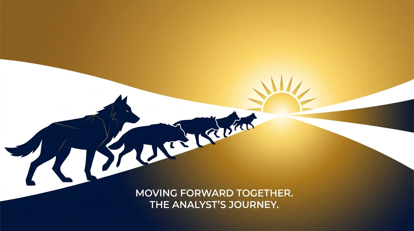 The wolf pack moving forward together — the closing image of the book