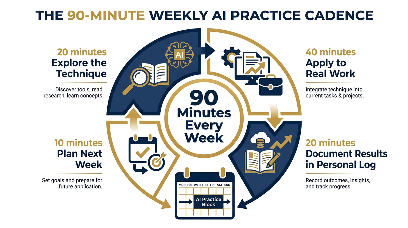 The 90-minute weekly practice cadence