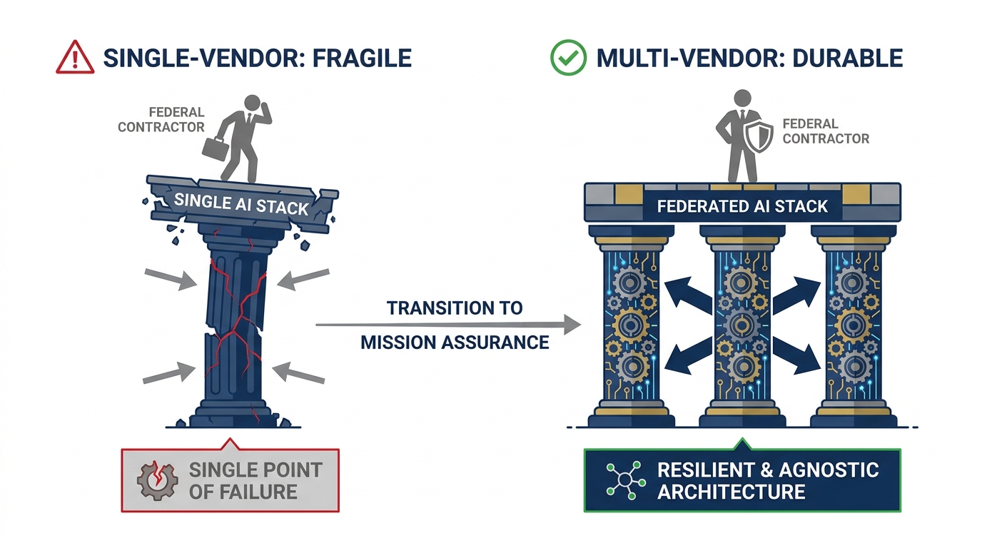 Single-vendor stack vs multi-vendor stack — fragility vs durability